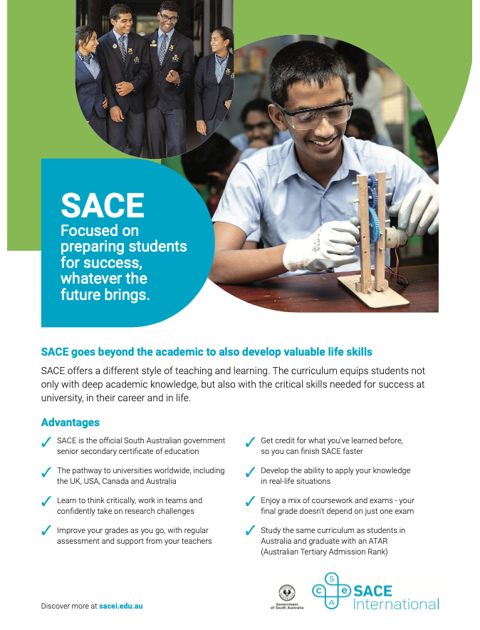 SACE Advantages   (South Asia)